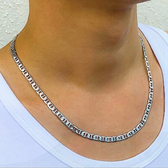 STERLING SILVER MARINER NECKLACE - Picture 1 of 5